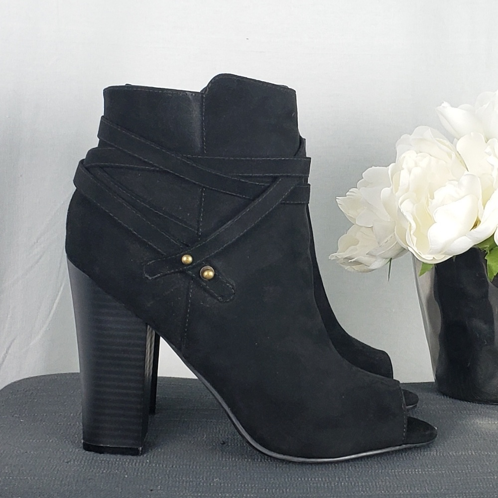 NWOT🔥JUSTFAB Thania Peep Toe Boots Size 9 - Picture 4 of 8